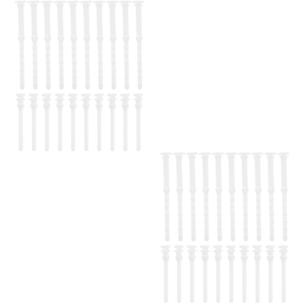 40Pcs White Silicone Rubber Computer Screws Anti Vibration Fan Mounting Kit