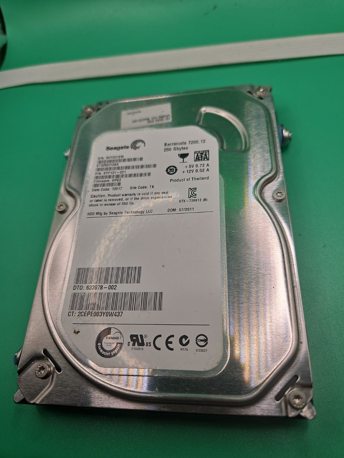 250 GB SATA Seagate Barracuda 7200.12 ST3250312AS 8MB HDD 3.5" Festplatte Neu