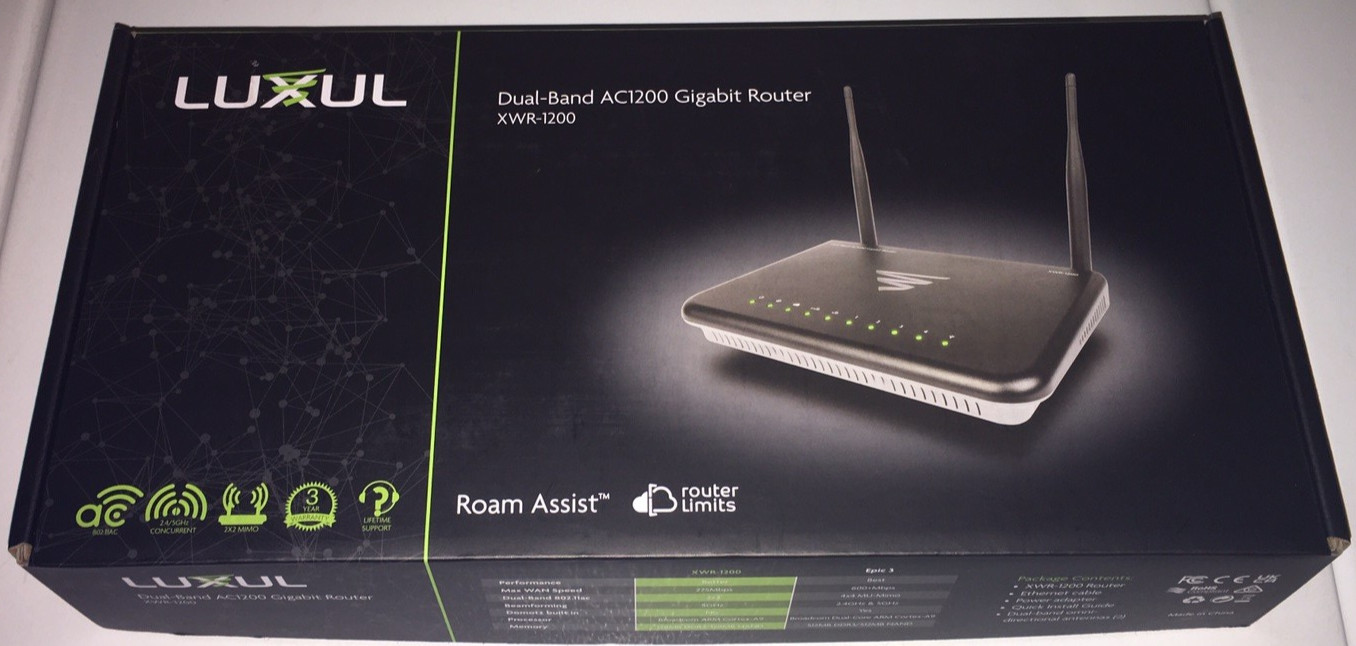 Brand new Luxul Dual-Band AC1200 Gigabit Router XWR-1200 802.11ac