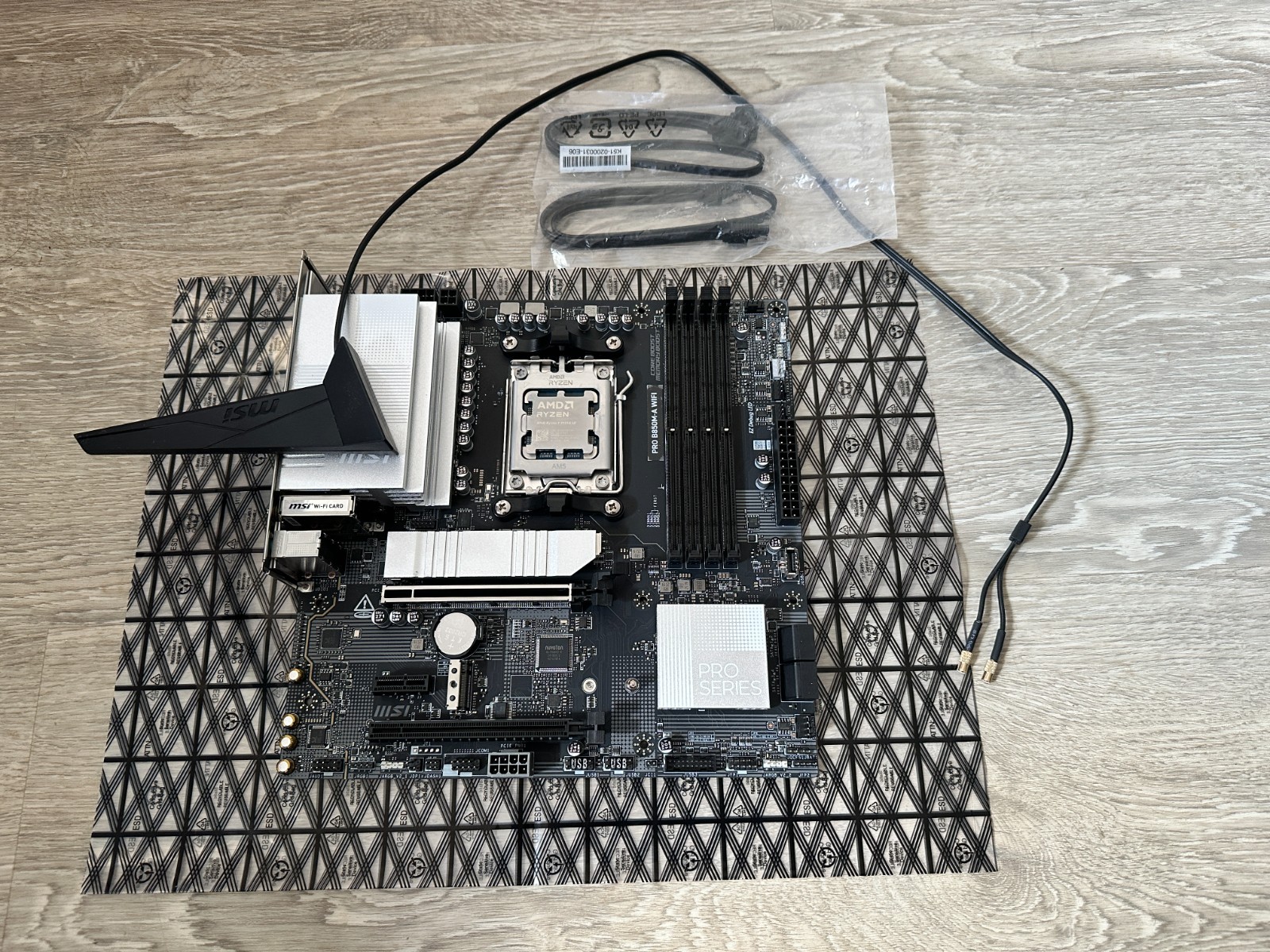 MSI PRO B850M-A WiFi Motherboard with AMD Ryzen 9 9950X3D 16-Core CPU 4.3 GHz