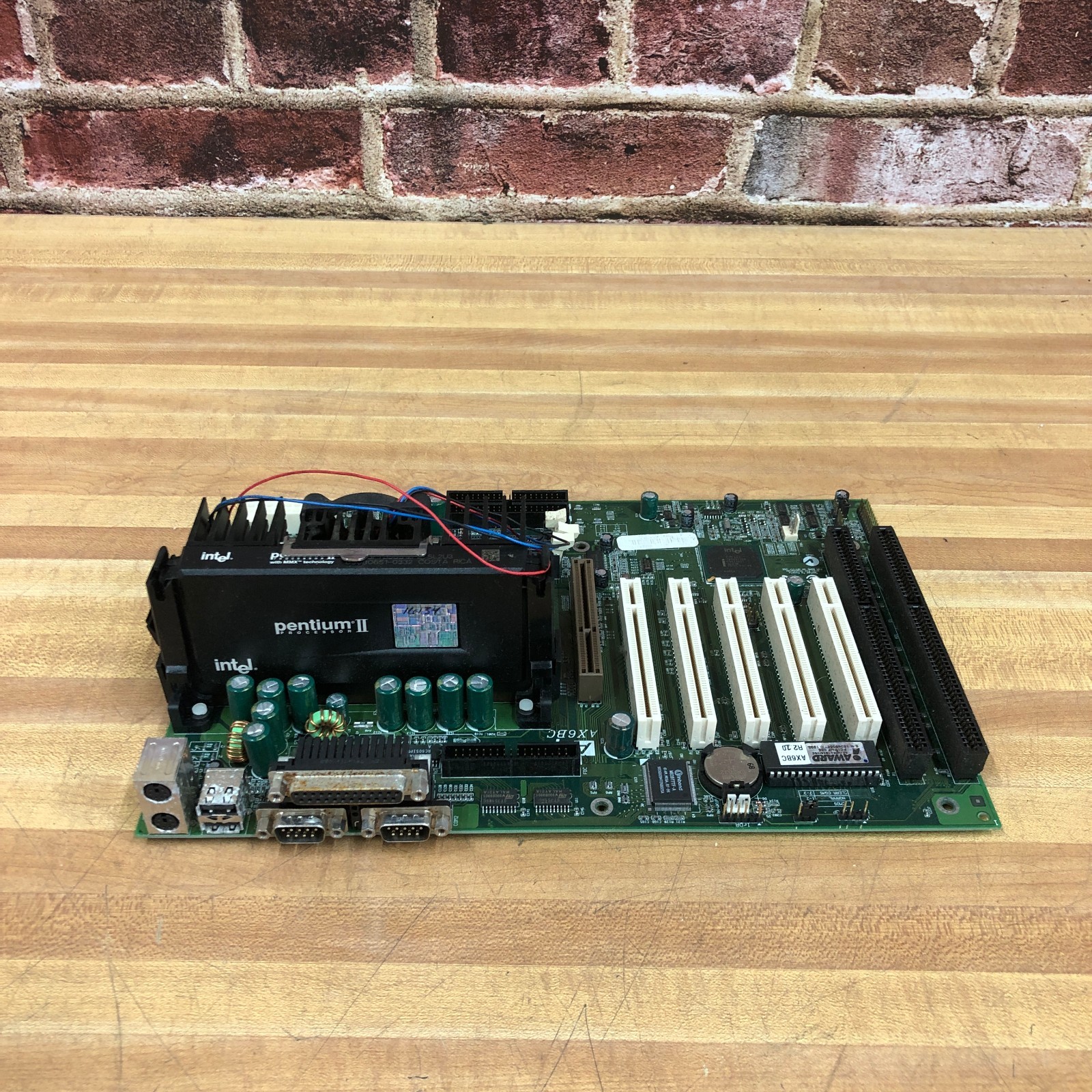 AOpen AX6BC Slot 1 ATX Motherboard for Retro Gaming w/CPU AGP/PCI/ISA Slots
