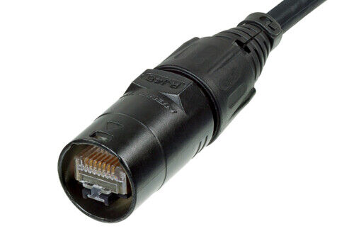 25'Ft-200Ft Cat6 In/Outdoor Cable shielded Tactical Neutrik Ethercon RJ45 23-AWG