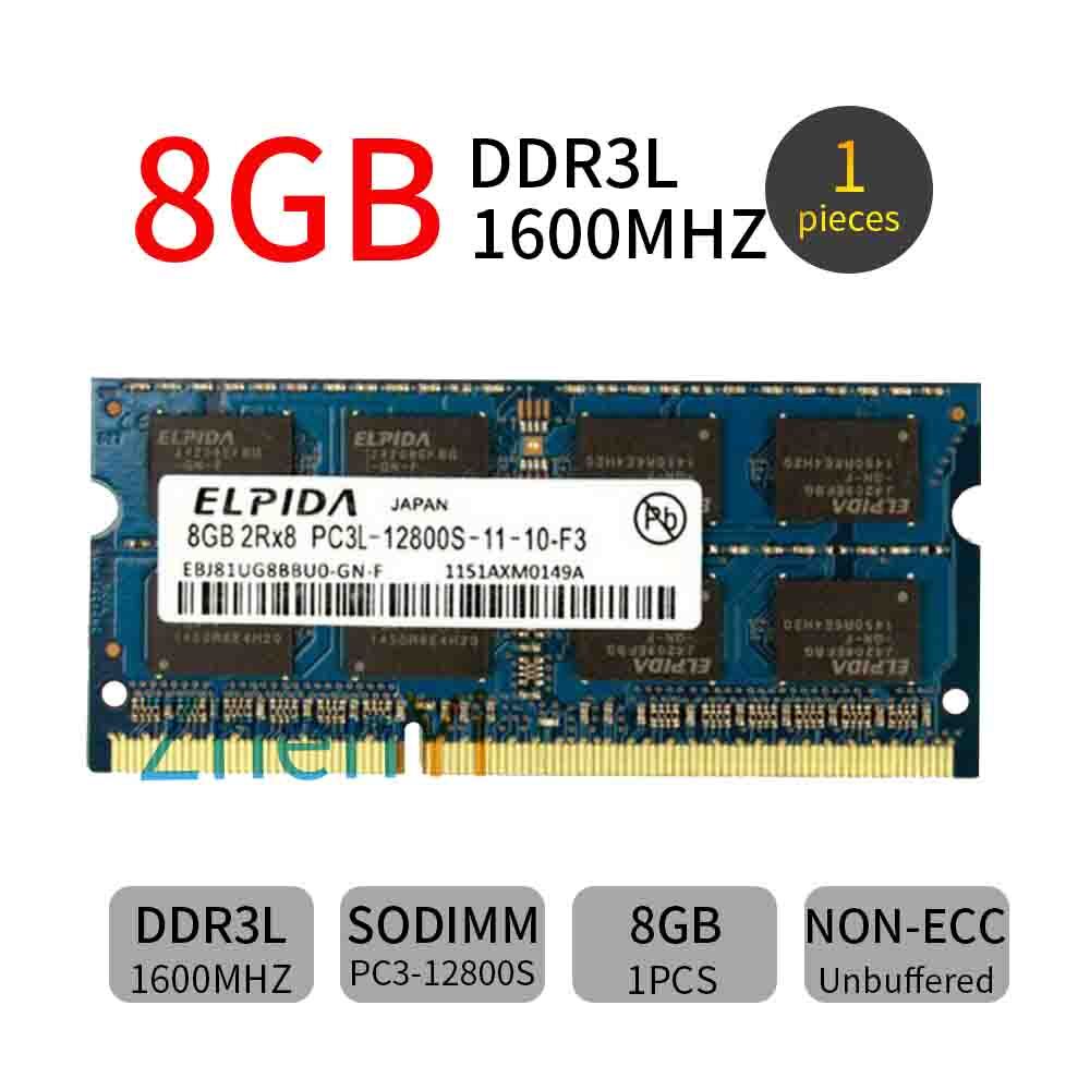 Elpida 32GB 16GB 8GB PC3L-12800S DDR3L 1600MHz sodimm Laptop Memory RAM Lot AB