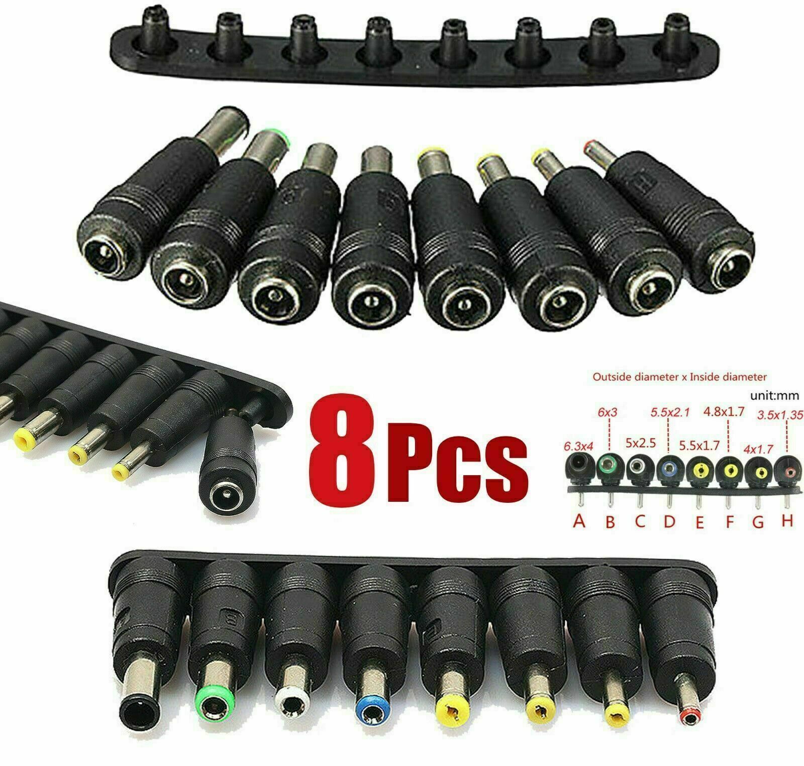 8in1 Universal DC AC Power Charger Adapter Kit for Laptop PC Notebook Tool Set