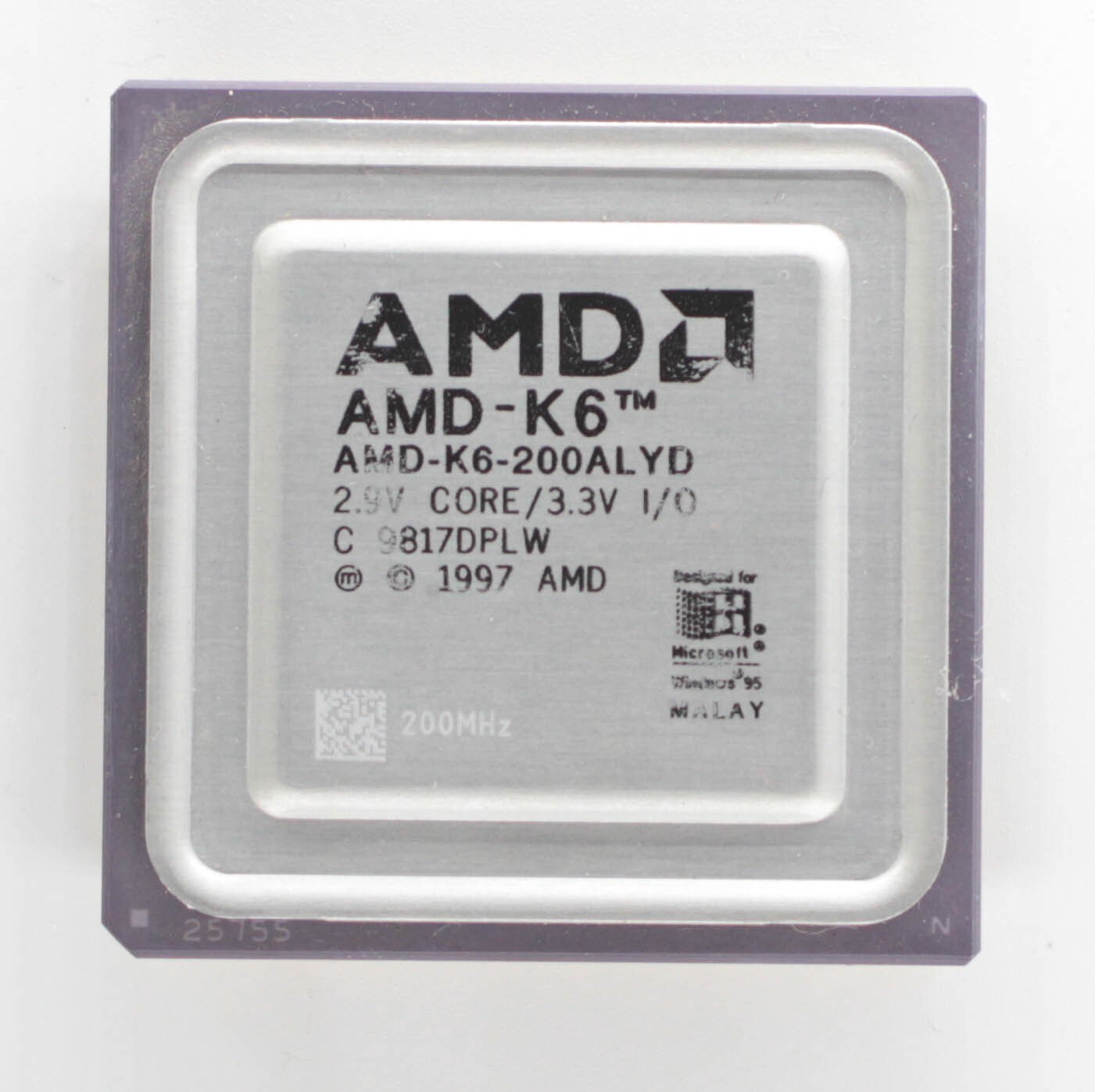 Socket 7 CPU - AMD K6 200MHz - AMD-K6/200ALYD - TESTED - NO TARIFF