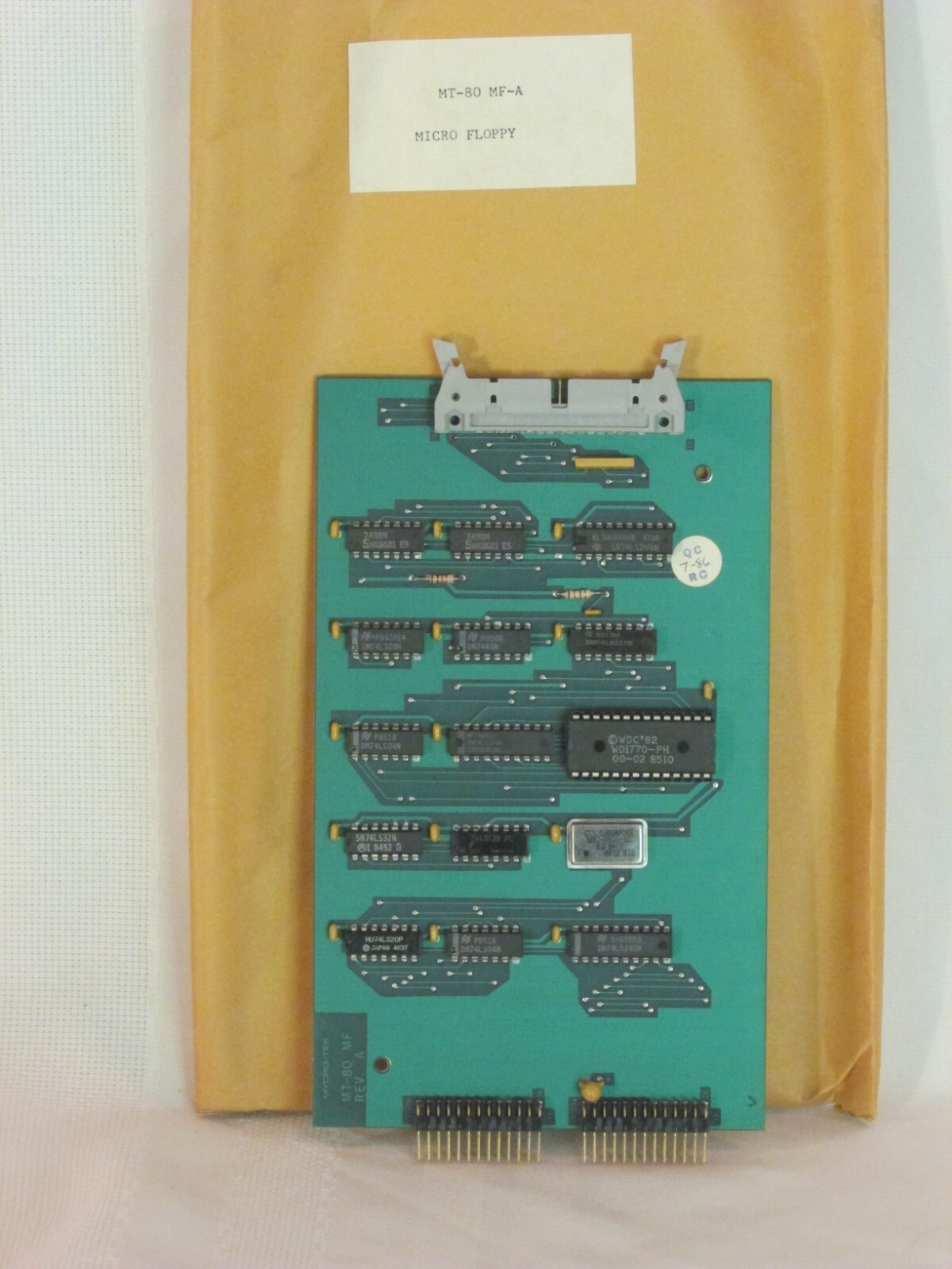 Vintage Mycro-Tek MT 80 MF A Micro Floppy Controller Card