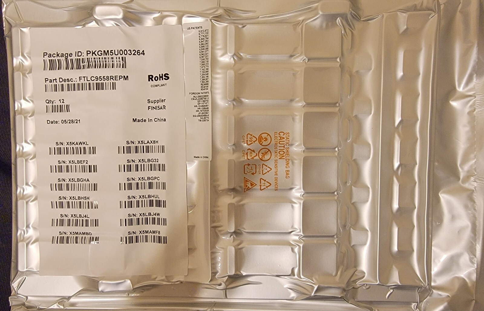 Finisar FTLC9558REPM 100m Parallel MMF 100G QSFP28 Optical Transceiver Newsealed