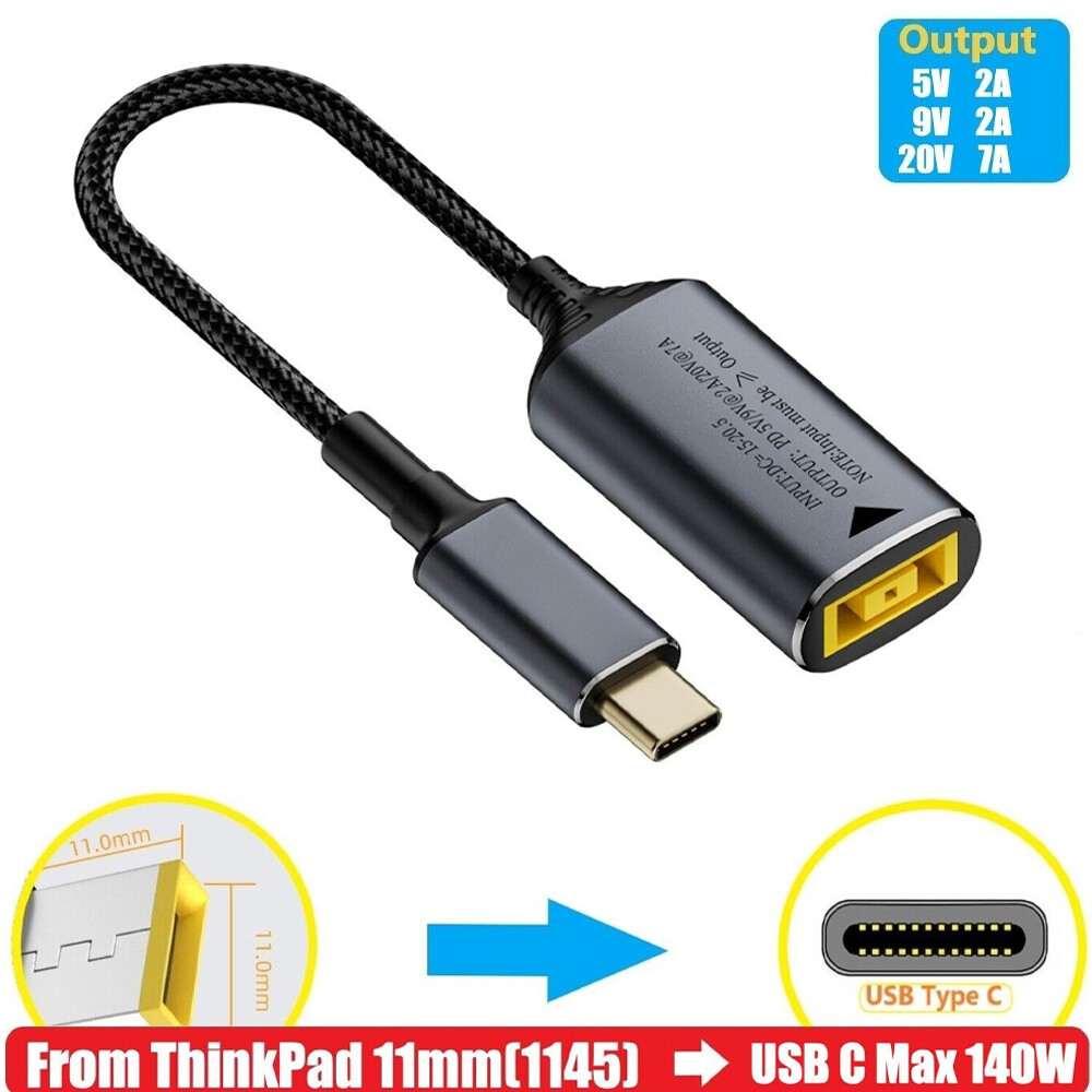 USB Type C TO Laptop 140W PD Charger Adapter Charging Cable Converter For Laptop