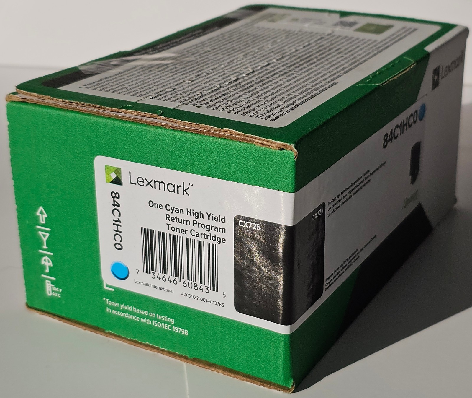 GENUINE Lexmark 84C1HC0 High Yield Toner Cartridge CYAN - NEW - Factory Sealed