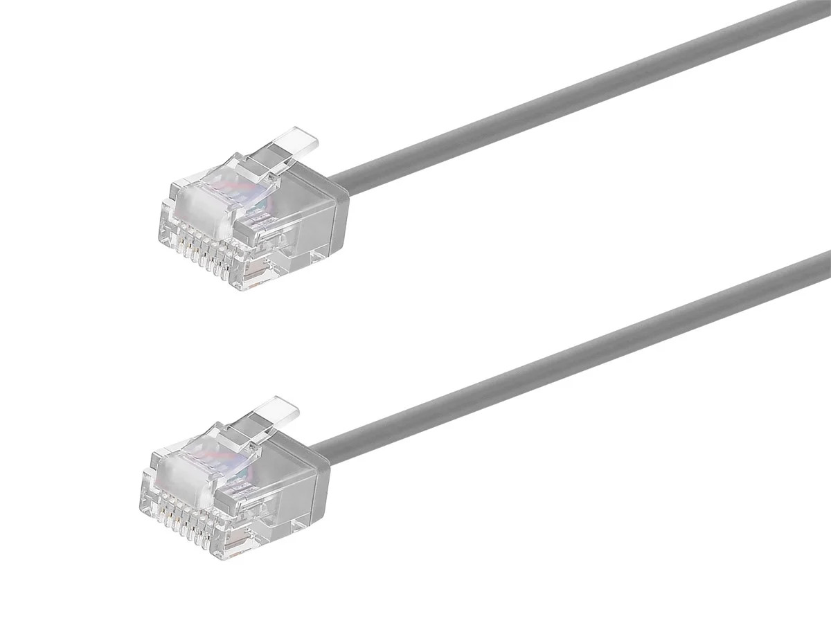 Monoprice Cat6 Ethernet Patch Cable - 1 Feet - Gray | Stranded, 550MHz, UTP
