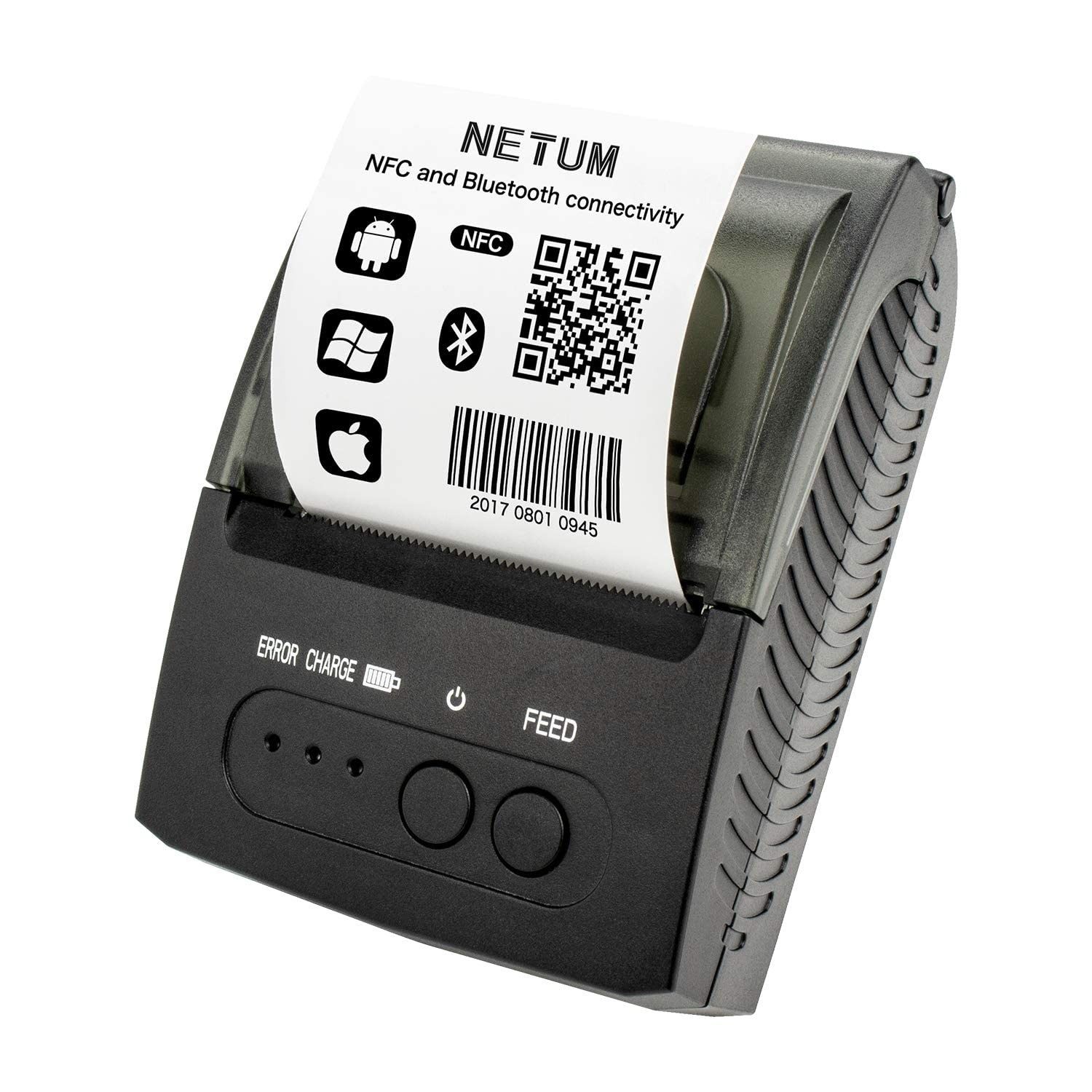 Bluetooth Receipt Printer, Portable 58mm Mini Thermal Pos Printer, with Andro...