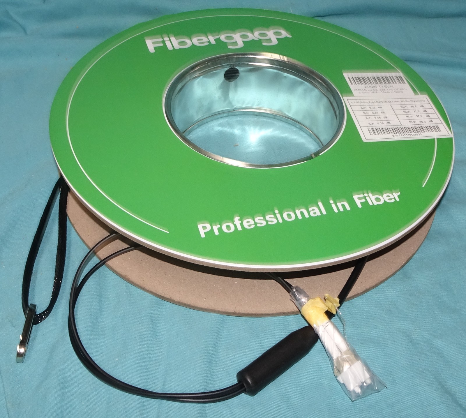 FIBERGAGA OM3 LC TO LC DX 30m Fiber patch armored Cable Pulling Eye Kit
