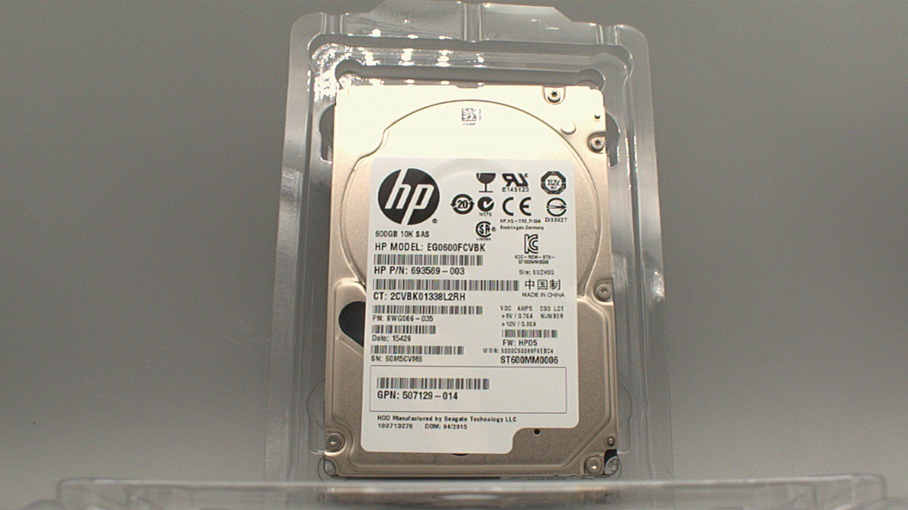 693569-003  HP 600GB 10K SAS 2.5" HDD no tray 507129-014 EG0600FCVBK ST600MM0006
