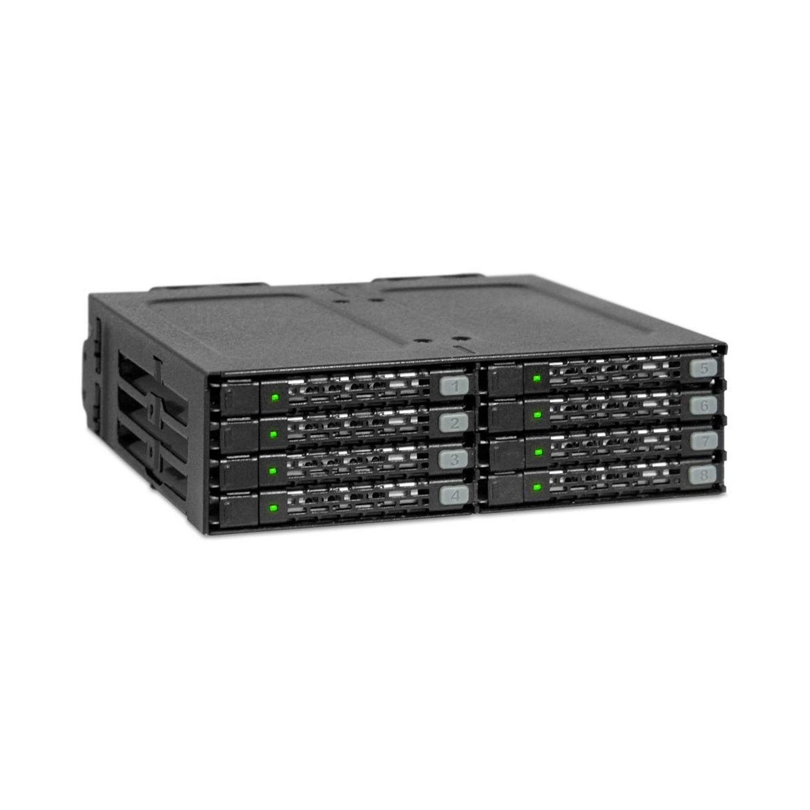 ICY DOCK Full Metal 8 x 2.5 SAS/SATA HDD/SSD Moblie Rack Enclosure for 5.25" ...