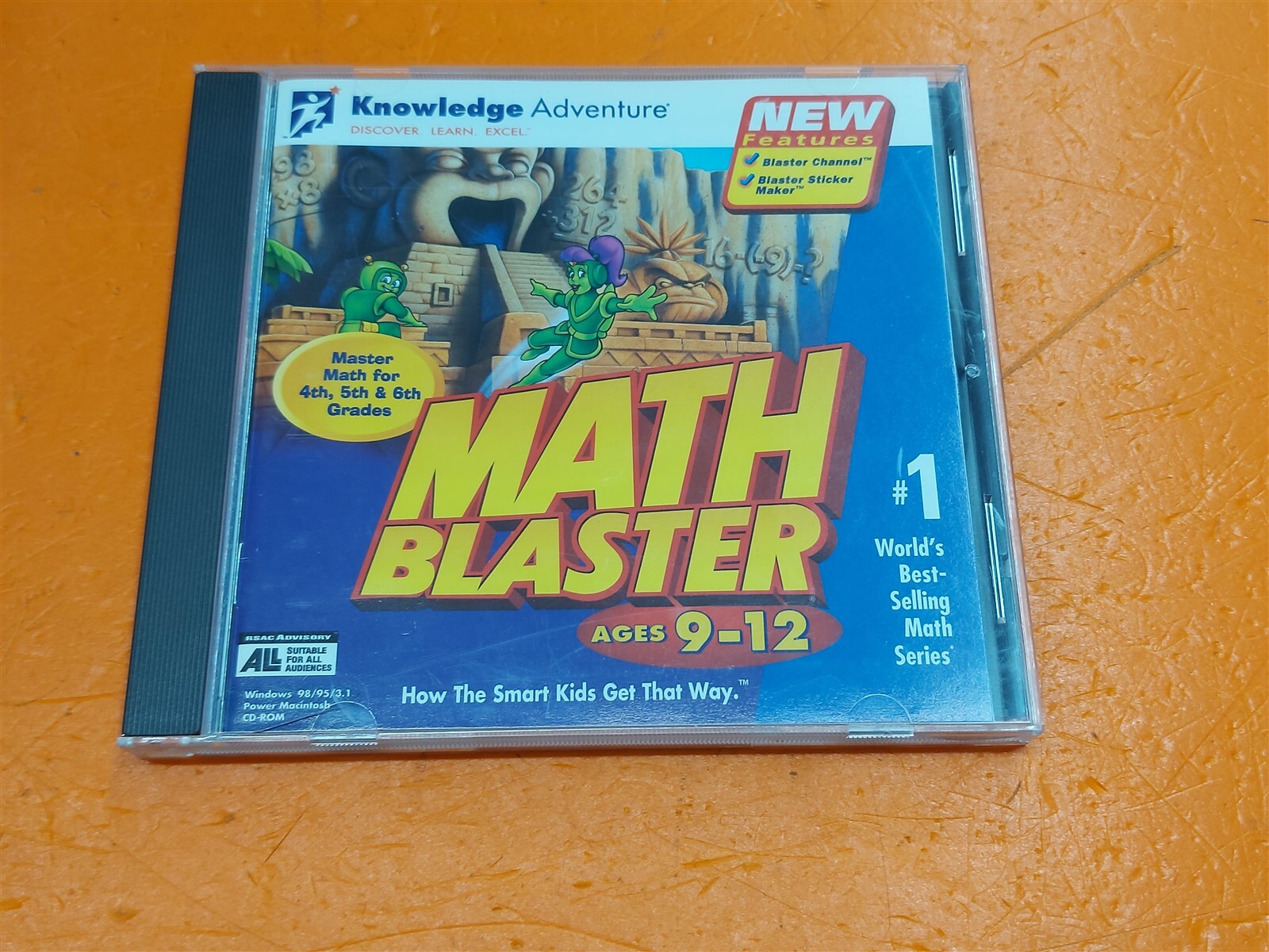 ⭐️⭐️⭐️⭐️⭐️ Knowledge Adventure Math Blaster Ages 9-12 Grades 4-6 CD-ROM WIN/MAC