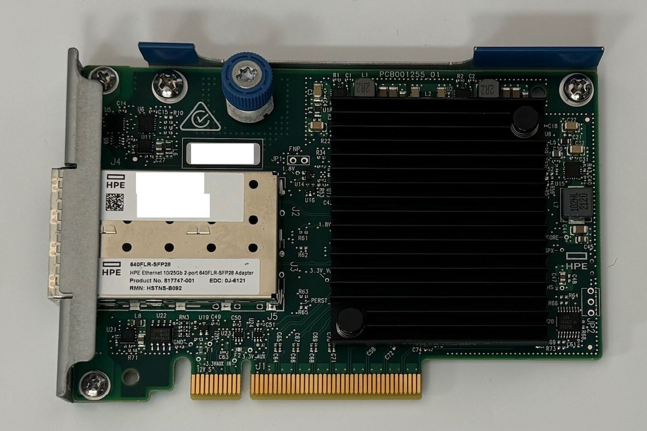 HPE  817747-001 Eth 10/25Gb 2p 640FLR-SFP28 SFP+ Adptr 840139-001 HSTNS-B092