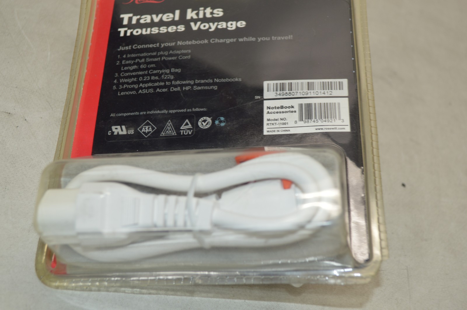 Rosewill Travel Kits For Laptops For International Travel *New Unused**