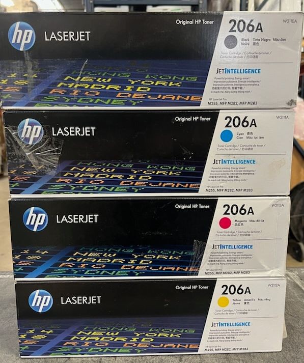HP 206A SET W2110A W2111A W2112A W2113A Toner Cartridge Set- GENUINE