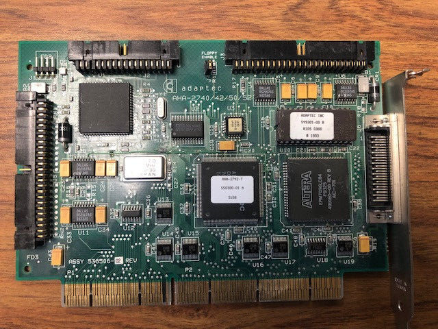 Adaptec AHA-2742 SCSI Controller Card  EISA interface w Floppy controller