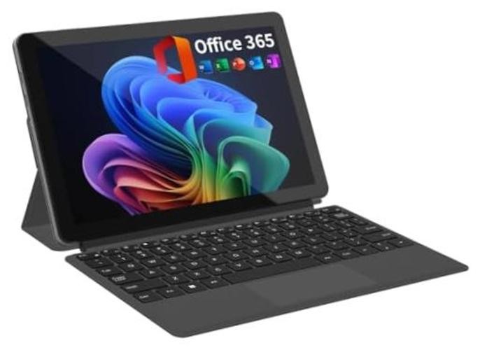 2-in-1 Laptop/Tablet (2026), 10.1" FHD IPS Touchscreen, 1-Year Office Dark Gray
