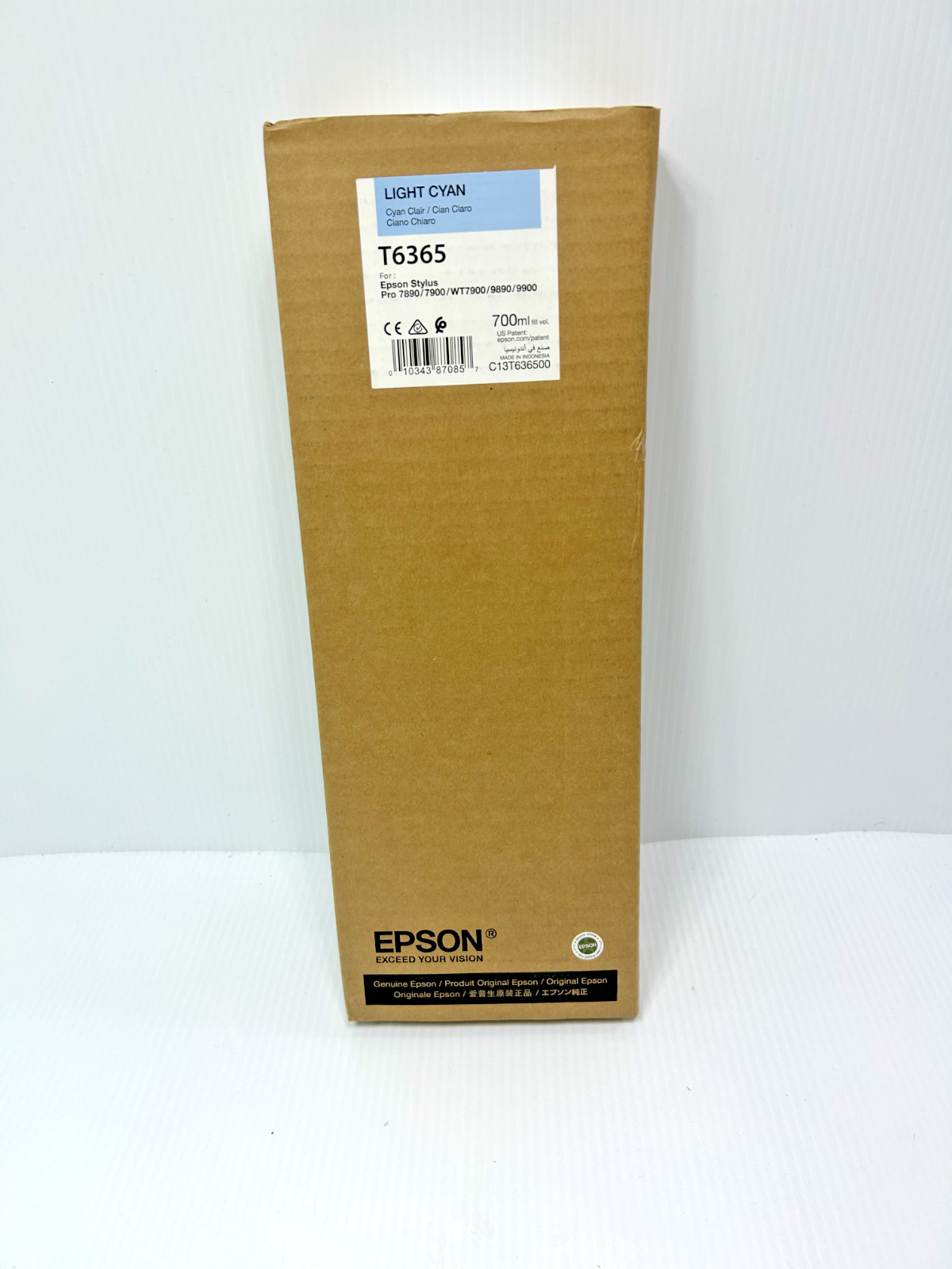 Genuine Epson T6365 Light Cyan Ink Cartridge - Exp 2022