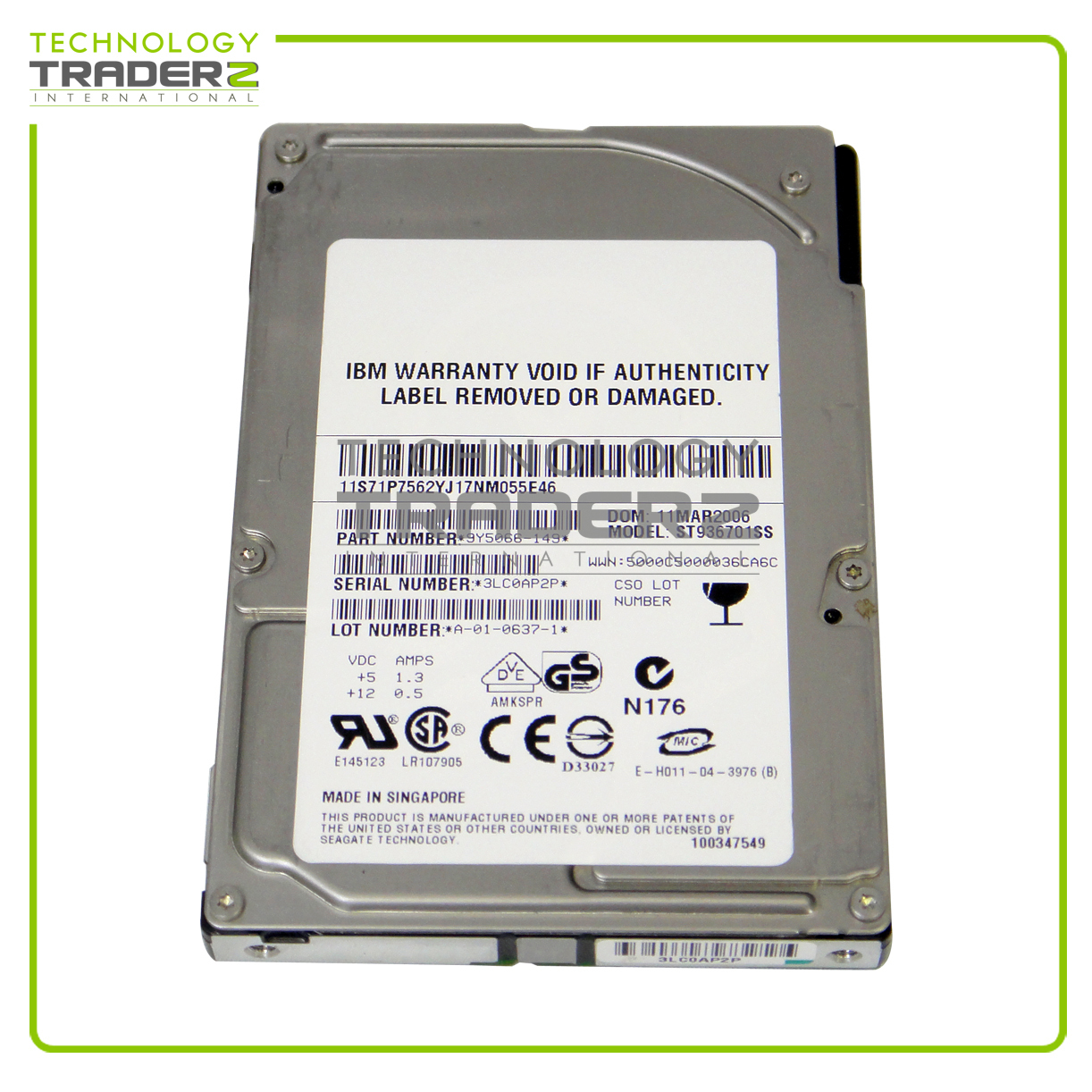 LOT OF 2 ST936701SS Seagate Savvio 36GB 10K SAS 2.5" Hard Drive ***Pulled***