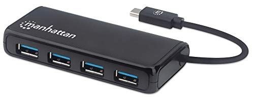 Manhattan Products 164924 USB-C Hub 4-Port SuperSpeed Black