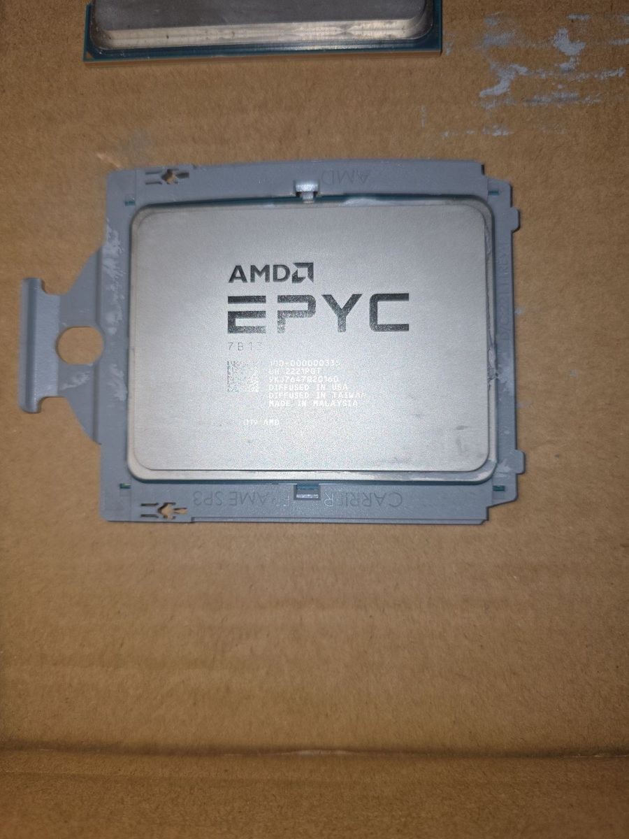 AMD EPYC 7B13 Milan 64-Core 128-Thread 2.25GHz SP3 Server CPU - Gray Mount