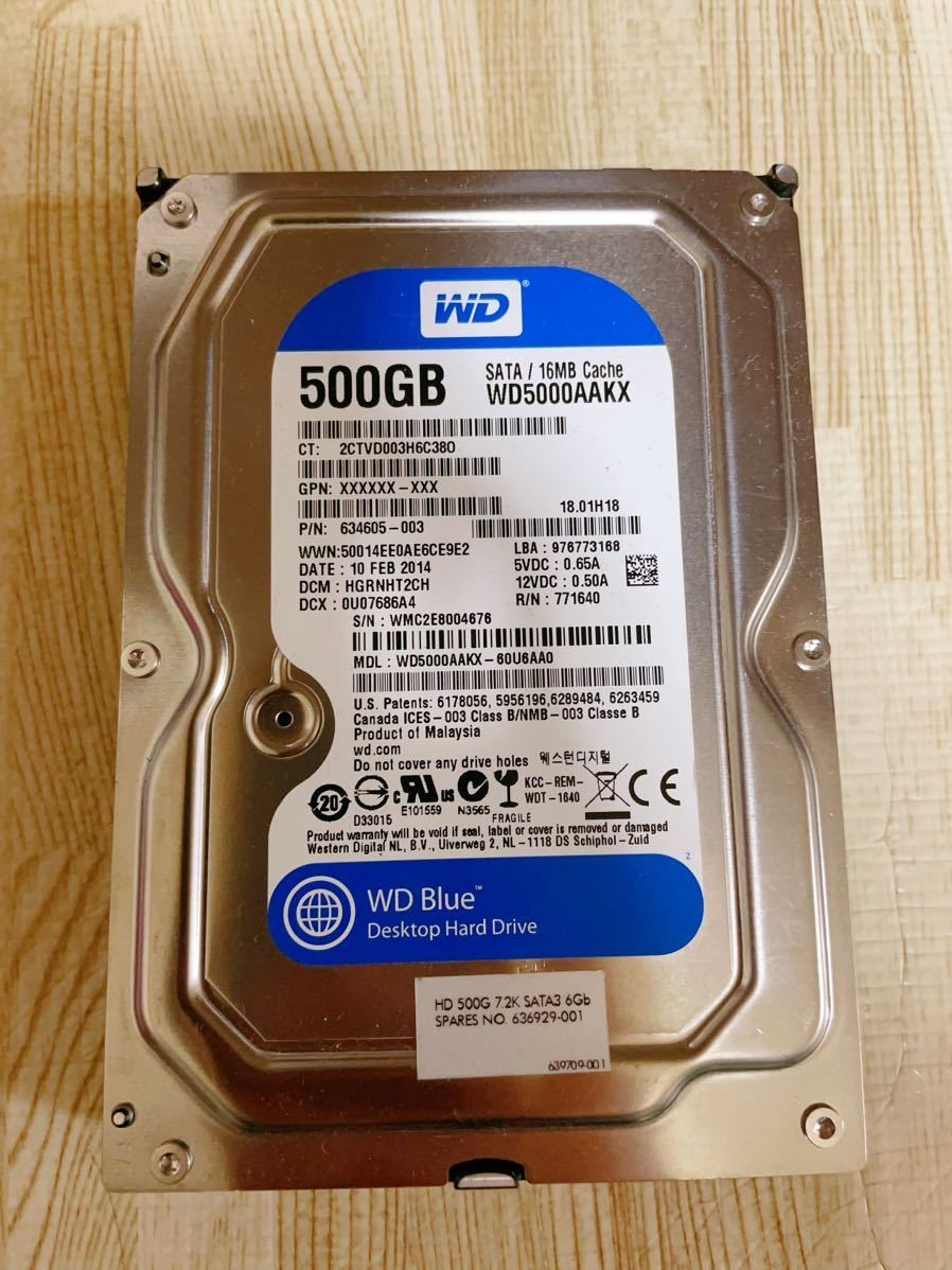 WDC SATA 3.5-inch HDD SATA 500GB WD5000AAKX