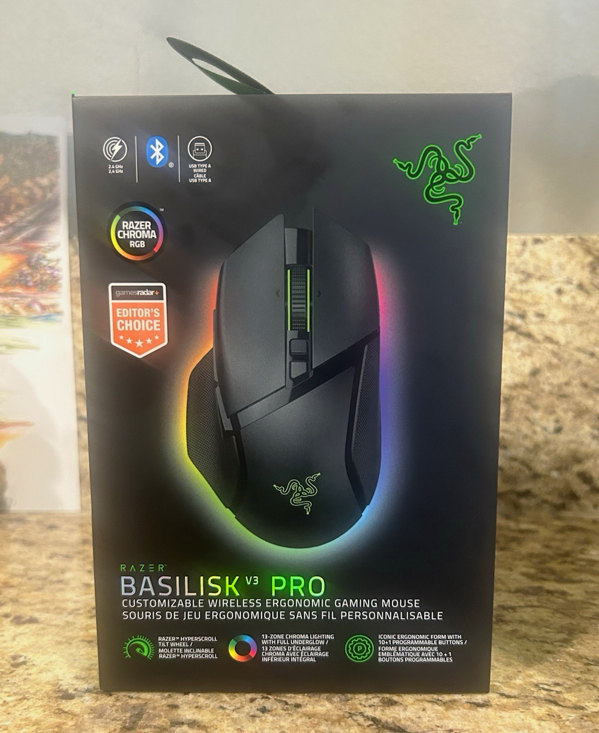 Razer Basilisk V3 Pro Wireless Optical 30000 DPI 11Btn Programmable Black