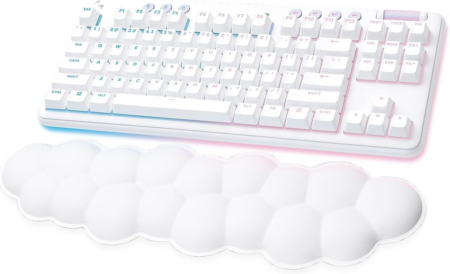 Logitech G715 Wireless Mechanical Gaming Keyboard Linear Switches White Mist