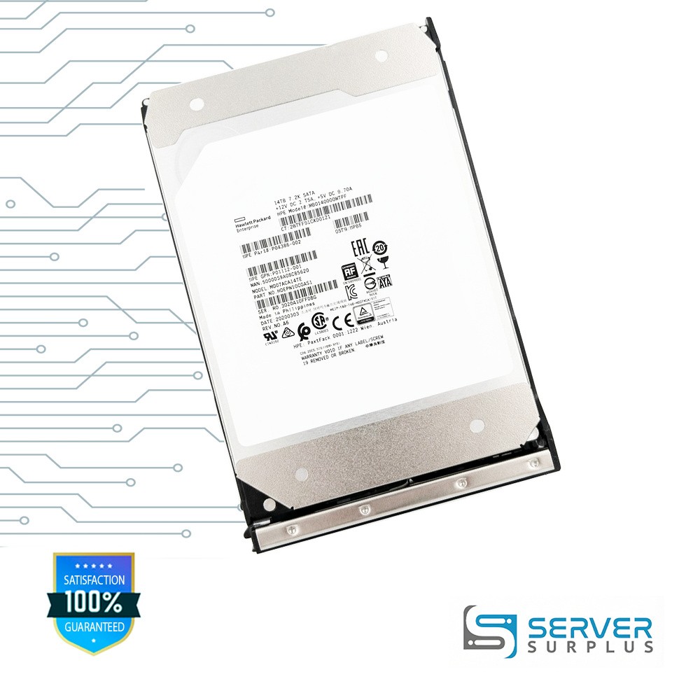 HPE 14TB SATA 7.2K 3.5 in Enterprise HDD | P04386-002 | MG07ACA14TE