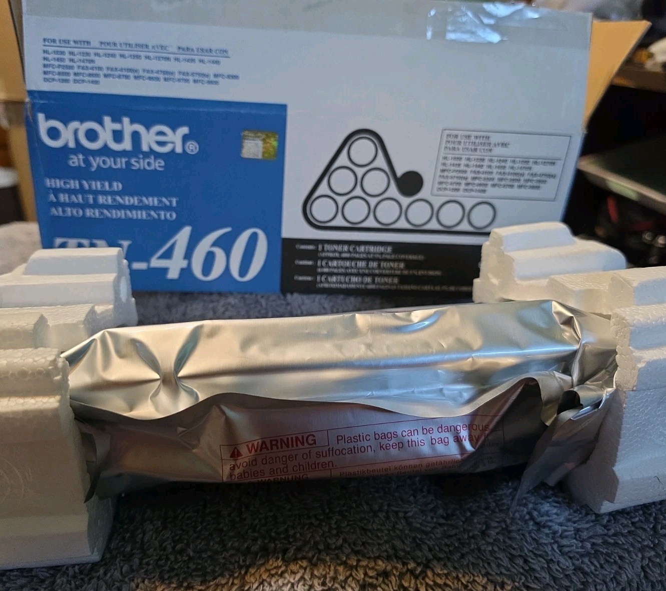 Brother TN-460 / TN460 Genuine Black Toner Cartridge [Open Box]