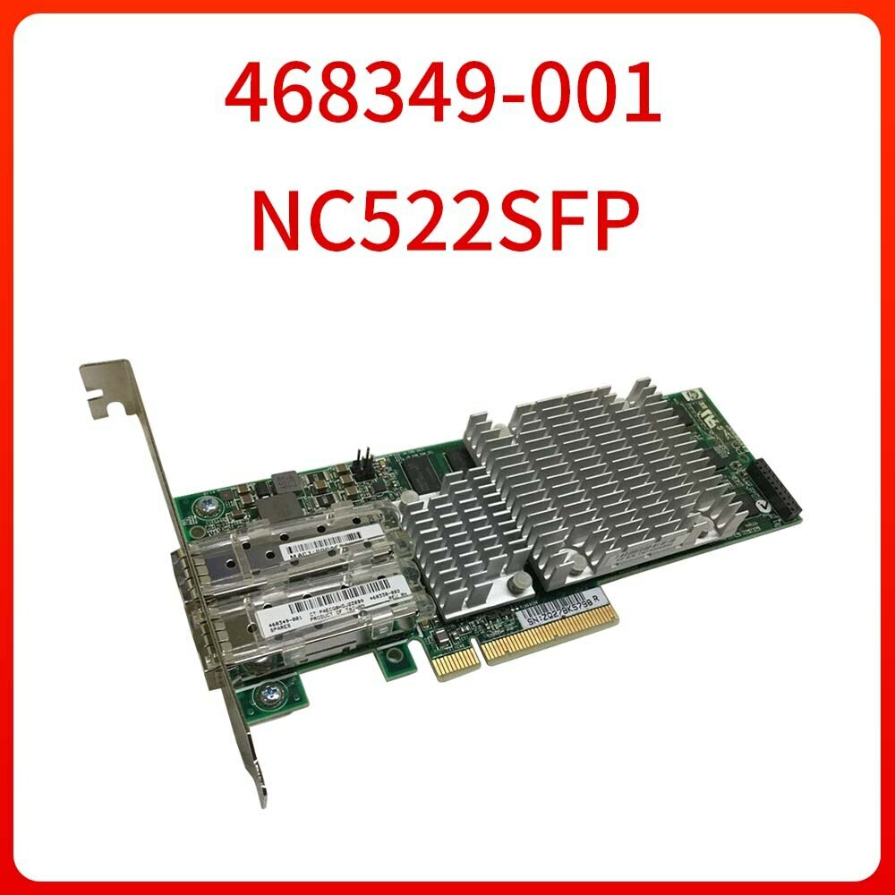 Adapter 468349-001 468332-B21 NC522SFP Dual 10 bps 10G SFP Port PCIex8 For HP