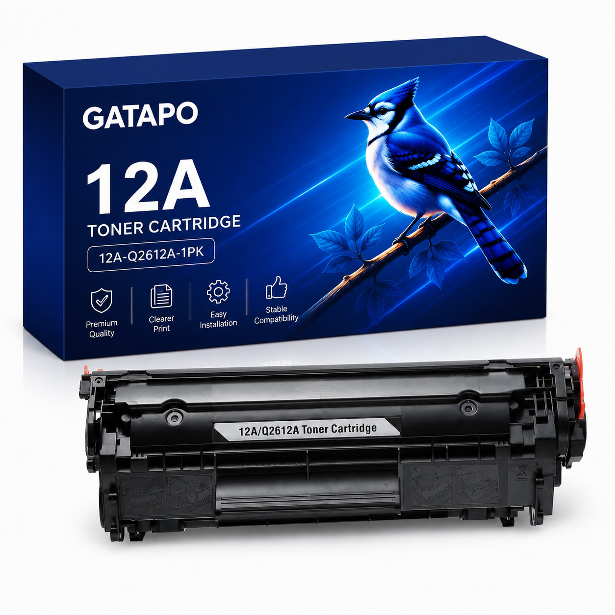 12A Q2612A 1PK Toner Cartridge for LaserJet 1020 M1005 M1319f LBP2900 LBP3000 bk