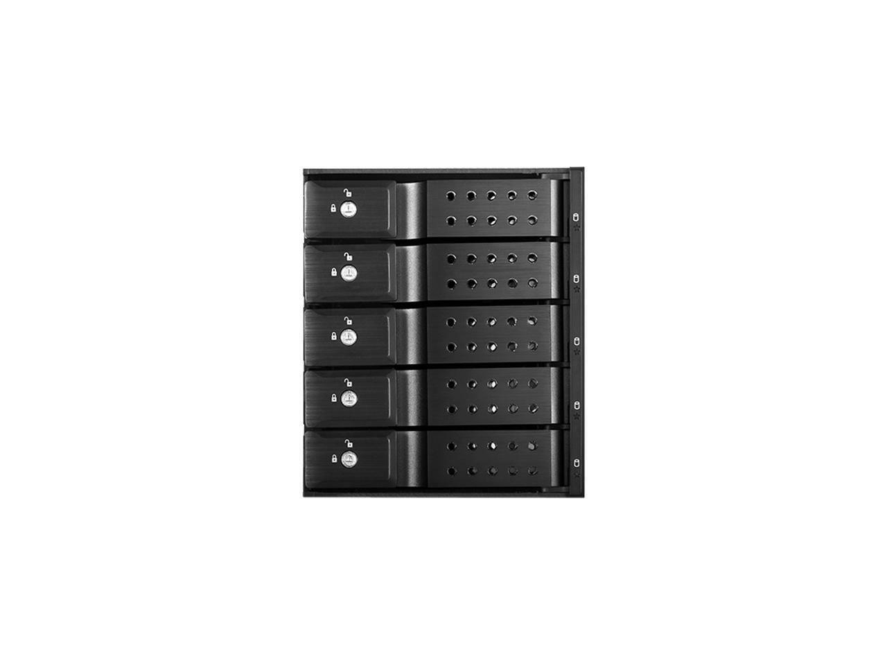 iStarUSA BPN-DE350HD-BLACK Trayless 3 x 5.25" to 5 x 3.5" 12Gb/s HDD Hot-swap Ra