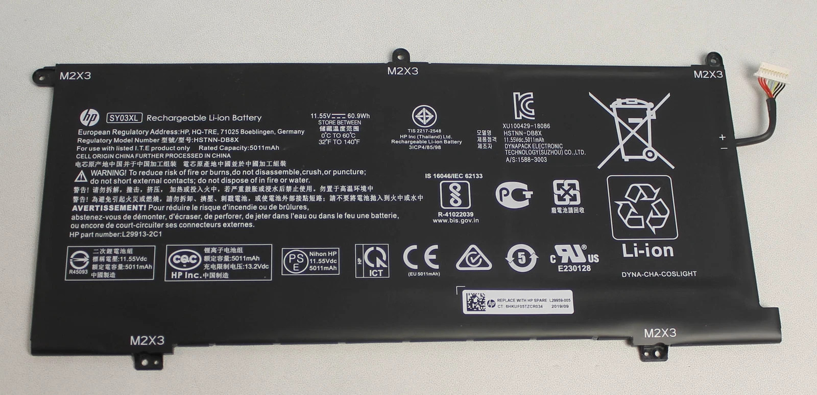 L29959-005 - Genuine HP Chromebook15-DE Series 11.55V Battery SY03XL