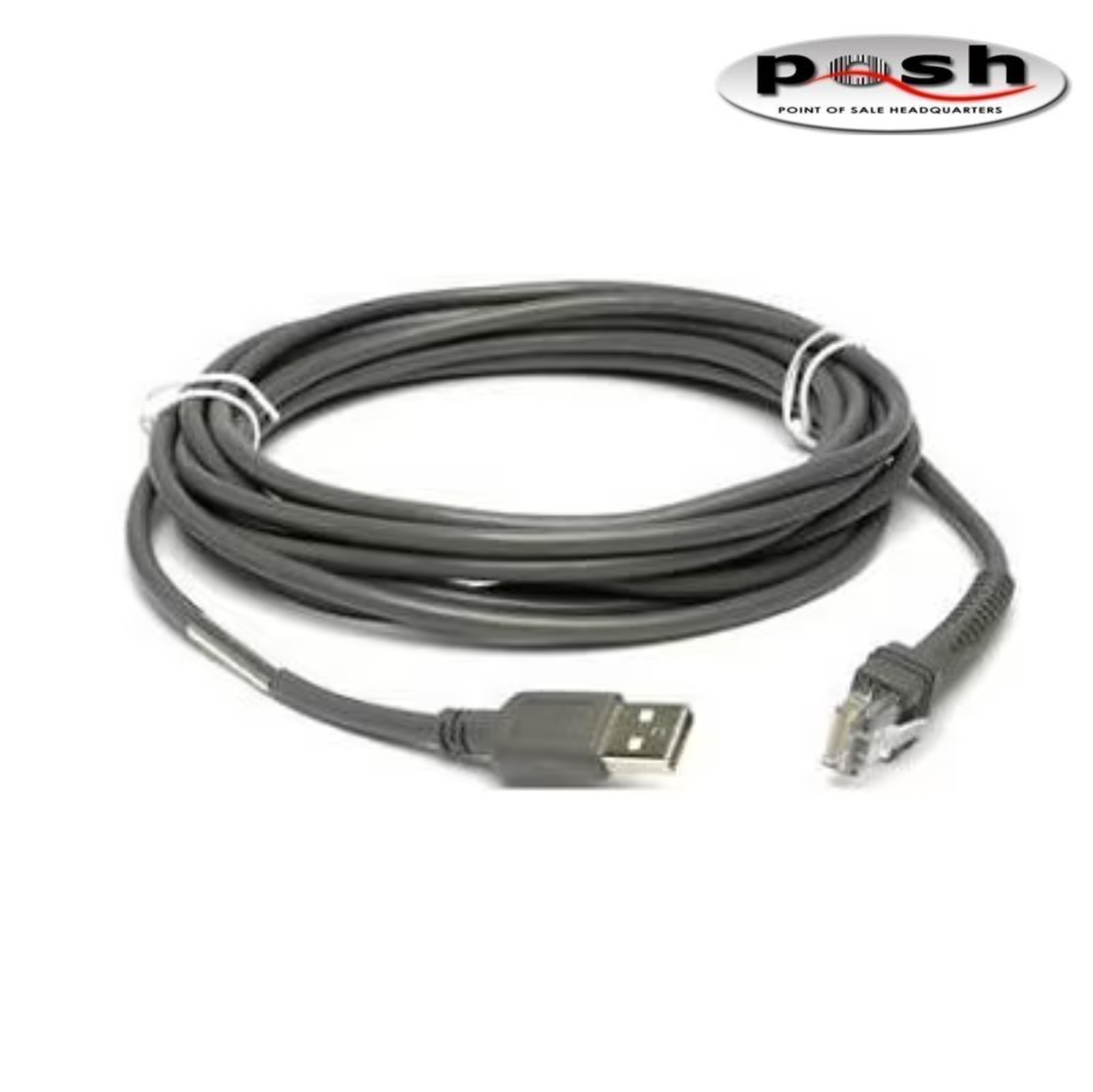 NEW Zebra CBA-U30-S15ZBR Shielded USB Cable 15ft for DS2208/DS4608/LS2208