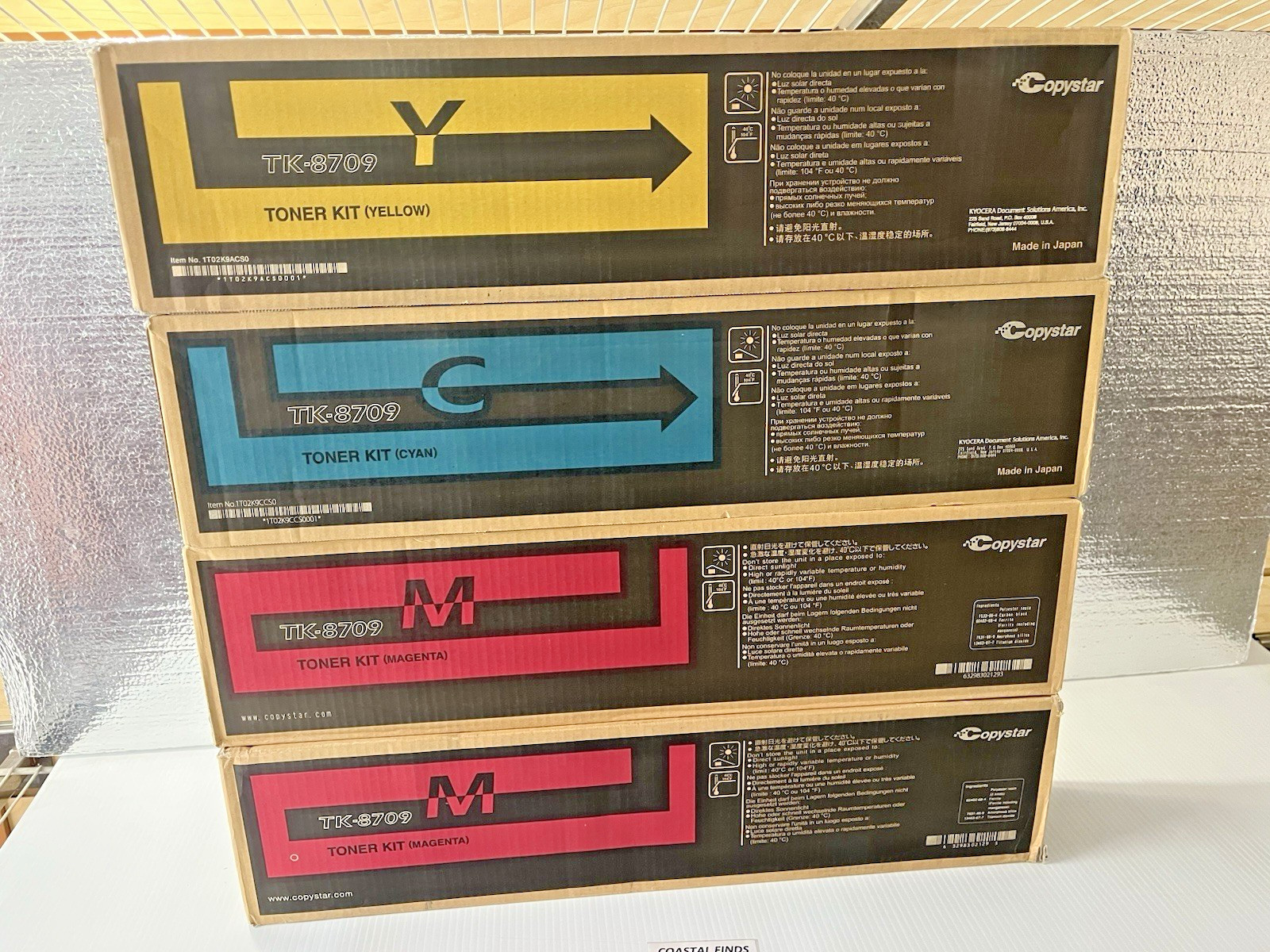 Copystar Kyocera TK-8709 Toner CMY Color Set (4) OEM NEW Sealed TK-8709C TK 8709