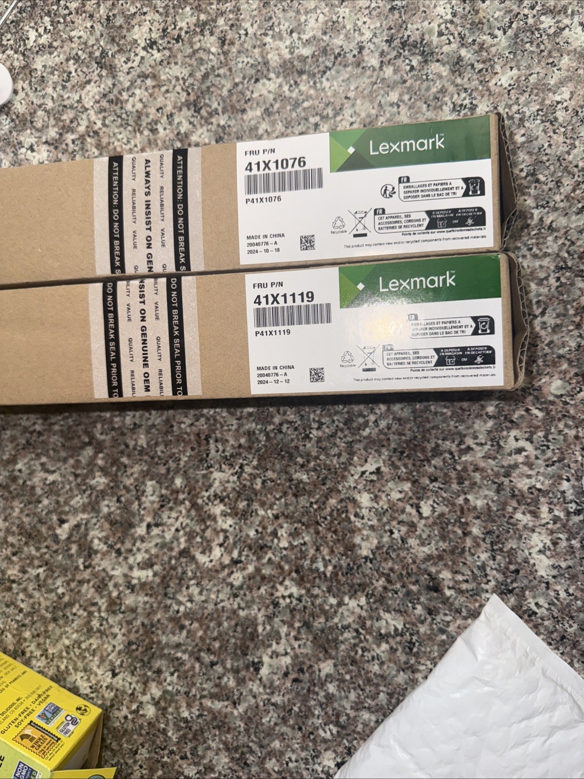 Lot of 2 Genuine OEM Sealed Lexmark 41X1119 Separation Pad for Cassette (L5)