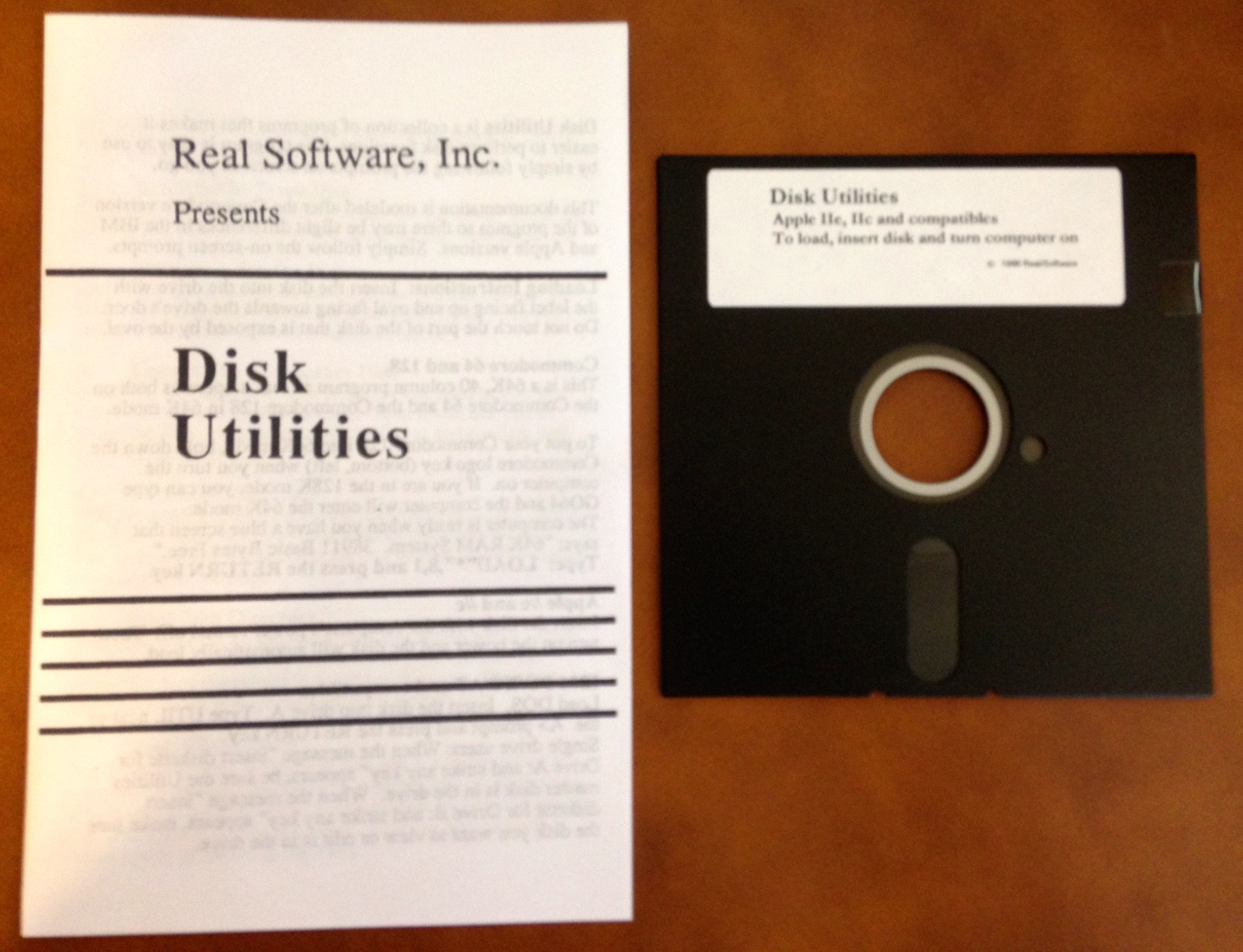 Disk Utilities / Real Software  / Apple II, IIe, IIc, & IIgs Computers