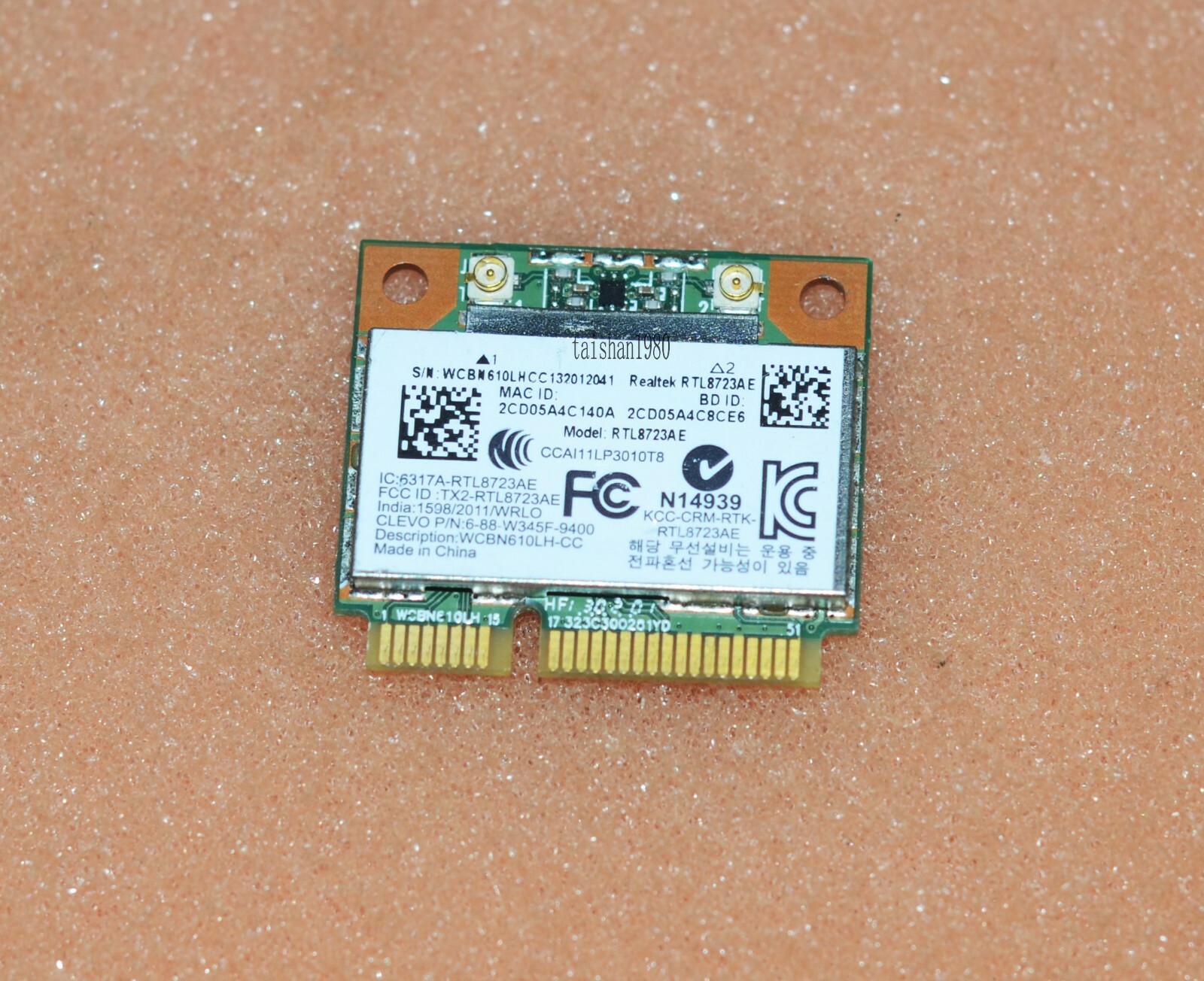 Realtek RTL8723AE Wi-Fi 802.11 b/g/n + BT 4.0 150Mbps PCI-E WLAN Combo Card