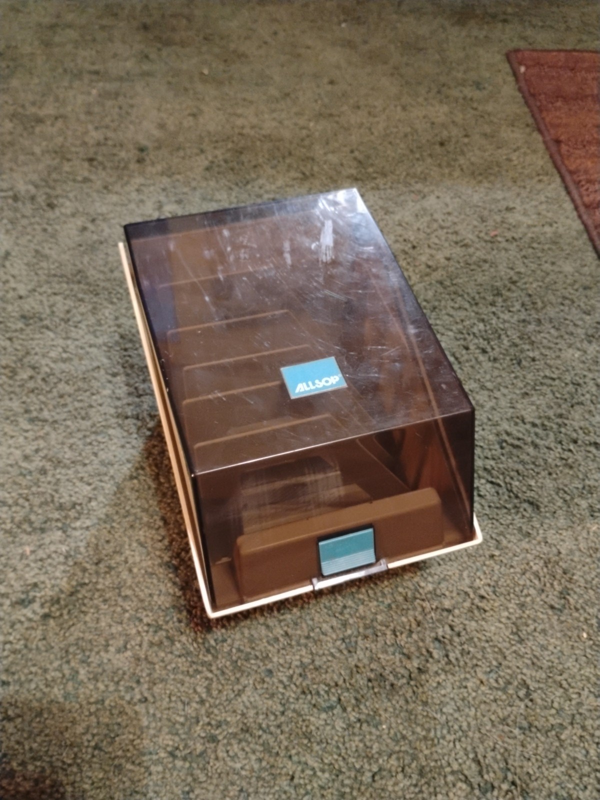 Vintage Allsop Floppy Disc Container With Dividers USA Great Condition Very Rare