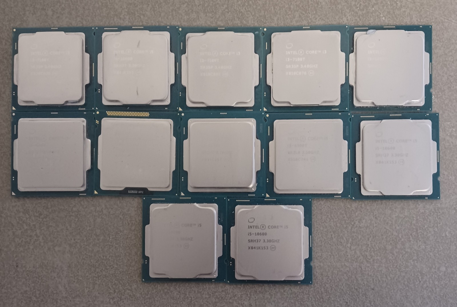 Lot Of (12) Intel Core i5/i3 10th Gen and Lower CPU's