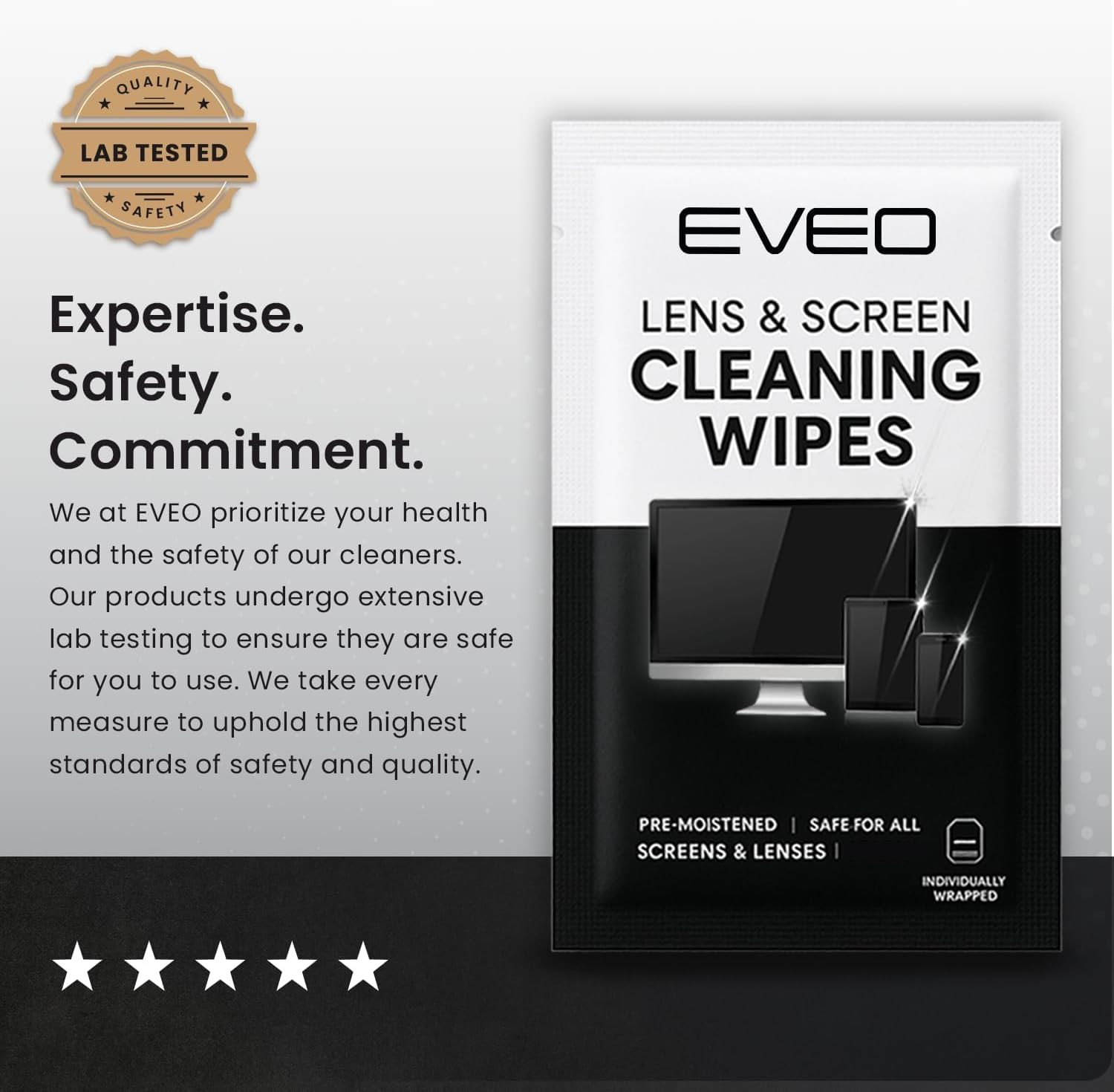 Screen Wipes (150 Pack) - Electronic Wipes, Computer Screen Cleaner Wipes for...