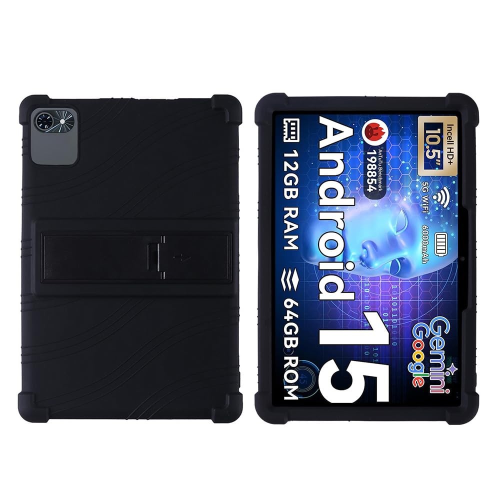 COKOVI Silicone Case for TABWEE T80 10.5 Inch Tablet Stand Black Japan Import