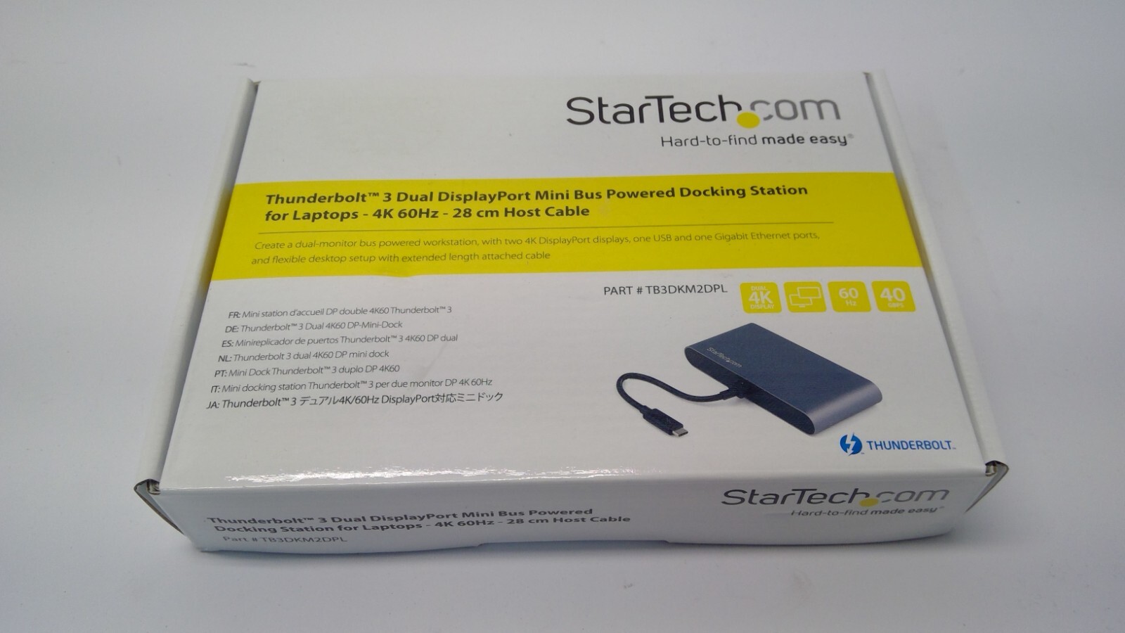 StarTech TB3DKM2DPL Thunderbolt 3 Dock Dual DP Mini Bus Docking Station Mac Win