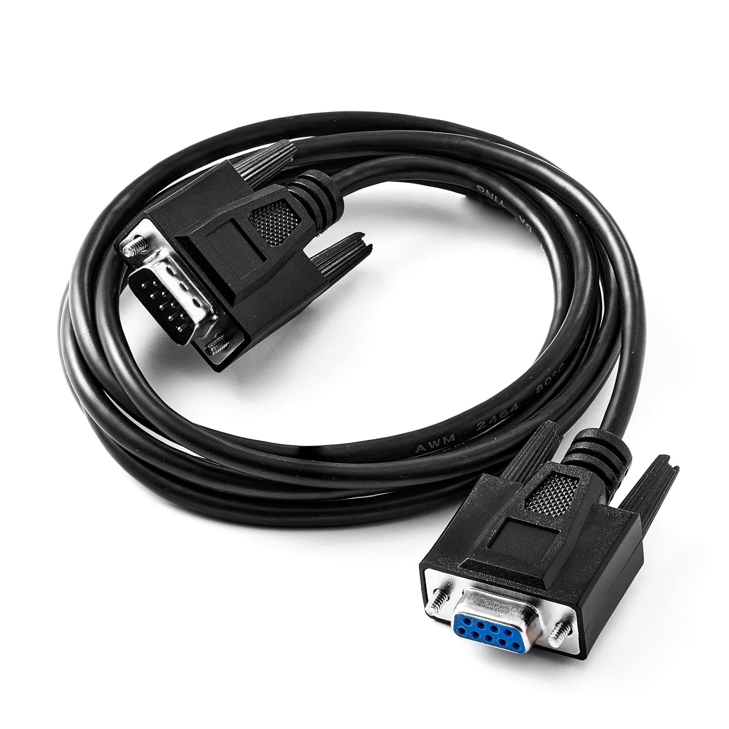 Straight Through DB9 RS232 Serial Cable, 6ft Male to Female 9 Pin Straight Throu