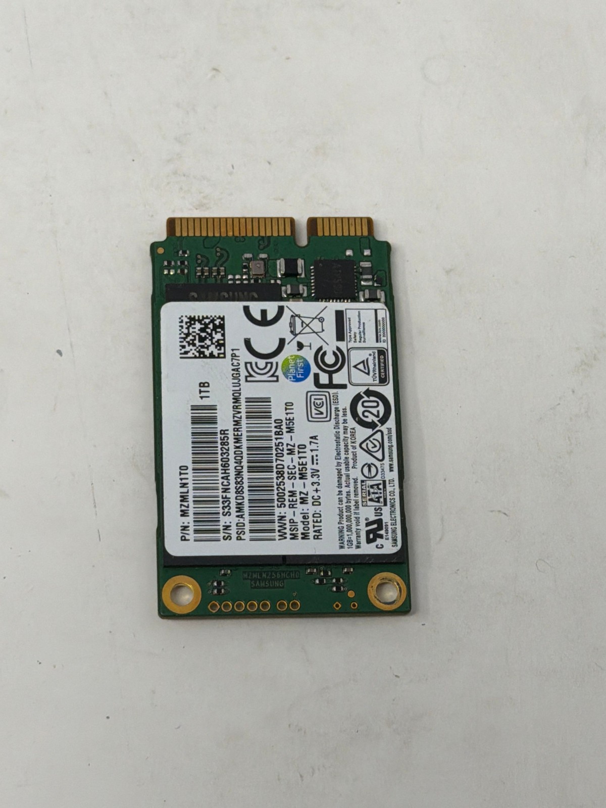 Samsung MZ-M5T1T0 1.024TB mSATA Grade B