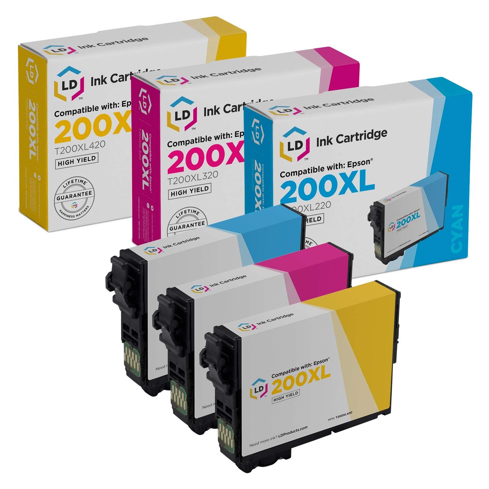 LD 3PK Replacements for Epson 200XL HY Ink T200XL220 T200XL320 T200XL420